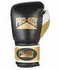 Pro Box Black Gold Leather 'PRO-SPAR' Boxing Gloves Thumbnail