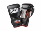 PRO BOX 'PRO-SPAR' LEATHER SPAR GLOVES - BLACK/WHITE/RED