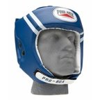 View the Pro Box PU 'Club Essentials' Junior Headguard Blue online at Fight Outlet