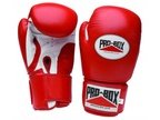 View the Pro Box 'Super Spar' Leather Sparring Gloves Red online at Fight Outlet