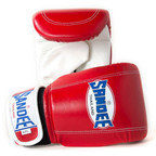 View the Sandee Velcro Bag Gloves Leather - Red/White online at Fight Outlet