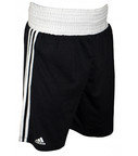 View the Adidas Base Punch Boxing Shorts - Black/White online at Fight Outlet