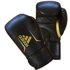 Adidas Speed 175 Boxing Gloves, Black/Gold