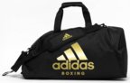 View the ADIDAS 2 IN 1 HOLDALL - BLACK/GOLD - BOXING, JUDO, KARATE, KICKBOXING, TAEKWONDO online at Fight Outlet