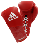 View the Adidas AdiSpeed Lace Boxing Gloves - Red/White online at Fight Outlet