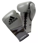 View the Adidas AdiSpeed Lace LIMITED EDITION Boxing Gloves, Grey/Black online at Fight Outlet