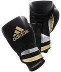 View the Adidas AdiSpeed Velcro Boxing Gloves, Black/Gold online at Fight Outlet