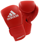 Adidas AdiSpeed Velcro Boxing Gloves, Red/White