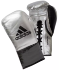 ADIDAS ADISTAR 3.0 BBBC APPROVED PRO BOXING GLOVES, Silver