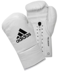 ADIDAS ADISTAR 3.0 BBBC APPROVED PRO BOXING GLOVES, White