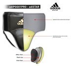 View the Adidas AdiStar Pro Groin Guard - Black/Gold online at Fight Outlet