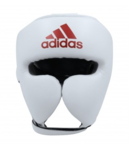 View the Adidas AdiStar Pro White/Red Head Guard online at Fight Outlet