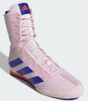 View the Adidas Box Hog 4 Boxing Boots - Almost Pink/Lucid Blue/Impact Orange online at Fight Outlet