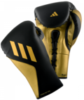 ADIDAS CACTUS SPEED TILT 350 LACE BOXING GLOVES, Black/Gold