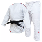 View the ADIDAS CONTEST JUDO UNIFORM - WHITE GB STRIPES 650G online at Fight Outlet