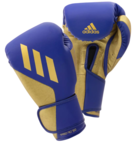 View the ADIDAS SPEED TILT 350 VELCRO BOXING GLOVES, Blue/Gold online at Fight Outlet