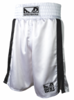 View the Bad Boy BOXING SHORTS WHITE/BLACK online at Fight Outlet