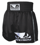 View the Bad Boy MUAY THAI SHORTS BLACK/WHITE online at Fight Outlet