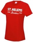 View the ST.HELENS Striders LADIES PERFORMANCE RUNNING TEE SHIRT. Large chest Logo only, Plain Back. online at Fight Outlet