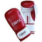 View the Cimac Artificial Leather Boxing Gloves Red/White online at Fight Outlet