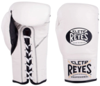 View the Cleto Reyes Safetec Contest Gloves - White online at Fight Outlet
