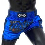View the Fairtex Slim Cut Muay Thai Shorts - Royal Blue online at Fight Outlet