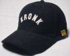 View the KRONK Collegiate Felt Cap - Black with White Felt Embroidery online at Fight Outlet