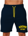 View the KRONK Detroit Applique Jog Shorts, Navy/Yellow online at Fight Outlet