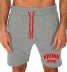 View the KRONK Detroit Applique Jog Shorts, Sports Grey/Red online at Fight Outlet
