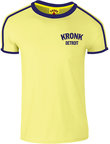 View the KRONK Detroit Small Logo Slim fit Applique T Shirt, Vintage Yellow/Navy online at Fight Outlet