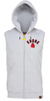 View the KRONK Gloves Applique Full Zip Sleeveless Hoodie, Sports Grey online at Fight Outlet