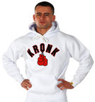 View the KRONK Gloves Applique Hoodie Regular Fit, White/Black/Red online at Fight Outlet
