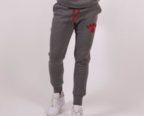 View the Kronk Gloves Towelling Applique Joggers Regular Fit, Charcoal Melange/Red online at Fight Outlet