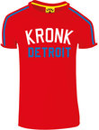 View the KRONK Iconic Detroit 2 Colour Applique Slim fit T Shirt, Red/White/Blue online at Fight Outlet