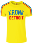 View the KRONK Iconic Detroit 2 Colour Applique Slim fit T Shirt, Yellow/Blue/Red online at Fight Outlet