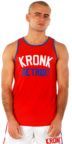 View the KRONK Iconic Detroit Applique Training Gym Vest - Red/White/Blue online at Fight Outlet