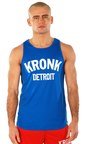 View the KRONK Iconic Detroit Applique Training Gym Vest - Royal Blue/White online at Fight Outlet