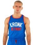 View the KRONK Iconic Detroit Applique Training Gym Vest Royal Blue/White/Red online at Fight Outlet