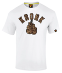 View the KRONK Leopard Print Gloves T Shirt, White online at Fight Outlet