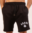 View the KRONK One Colour Gloves Jog Shorts Towelling Applique Logo, Black/White online at Fight Outlet