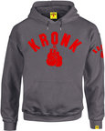 View the KRONK One Colour Gloves Towelling Applique Hoodie Regular Fit, Charcoal/Red online at Fight Outlet