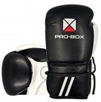Pro-Box CLUB ESSENTIALS PU Sparring Gloves - Black - NEW LOGO