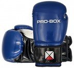 Pro Box *NEW* CLUB SPAR BOXING GLOVES - Blue/Black/White new logo