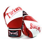 View the BGVL10 Twins White-Red Spirit Boxing Gloves online at Fight Outlet
