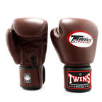 BGVL-3 Twins Dark Brown Velcro Boxing Gloves
