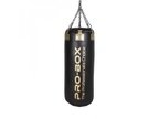 View the PRO-BOX 'CHAMP' HYBRID 4FT JUMBO PUNCH BAG - Black/Gold -FREE CHAIN online at Fight Outlet