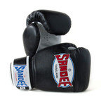 Sandee Kids Authentic Velcro 2 Tone Boxing Gloves Black/White Synthetic Leather