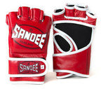 View the Sandee MMA Fight Gloves - Leather Red/White  online at Fight Outlet