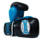 Sandee Neon Velcro Black & Blue Leather Boxing Glove